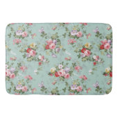 roze rode elegante rozen bloemen patroon badmat (Voorkant)