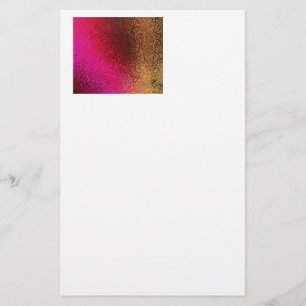 Roze rode en goudpatroon briefpapier