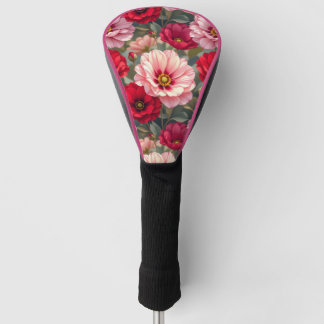 Roze, rode en mauve bloemen golfheadcover