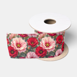 Roze, rode en mauve bloemen lint