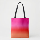 Roze, rode en Oranje canvas tas (Voorkant)