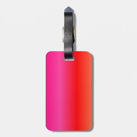 Roze, rode en Oranje gradiënt Bagagelabel (Achterkant verticaal)