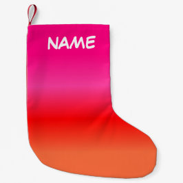 Roze, rode en Oranje Gradient Christmas kous Kleine Kerstsok