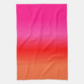 Roze, rode en Oranje gradiënt Theedoek (Verticaal)