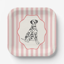 Roze, rode en zwarte hond en strepen