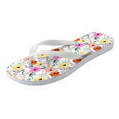 Roze, rode, gele bloemen, dames teenslippers (Schuin)