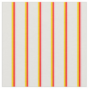 Roze, rode, gele en witte lijnen/strips patroon stof