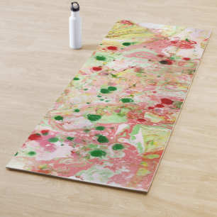 Roze rode, groene, moderne Abstracte kunst Yogamat
