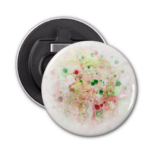 Roze rode, groene, moderne Abstracte Sjabloon Button Flesopener