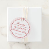 Roze & Rode Hart Ondergoed Bachelorette-feestje Bedankjes Labels (In situ)