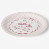 Roze & Rode Hart Ondergoed Douche Broekje Feestje Papieren Bordje (Gekanteld)