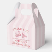 Roze & Rode Hart Ondergoed Verlovingsfeest Gable Bedankdoosjes (Achterkant)