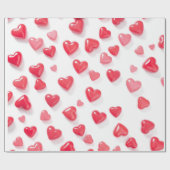 roze rode harten cadeaupapier (Vlak)