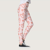 Roze & rode harten leggings (Rechts)