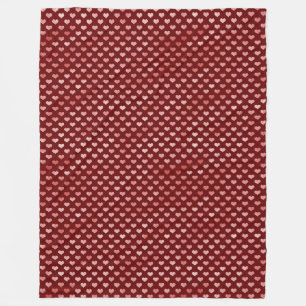 Roze rode harten ombre fleece deken