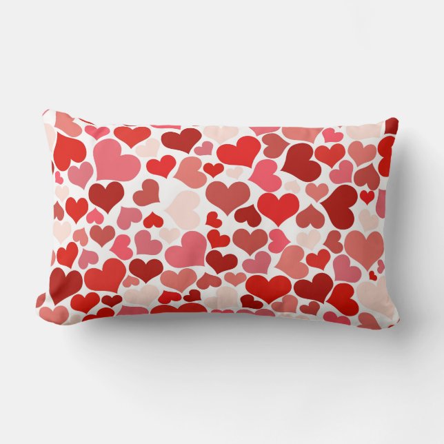 Roze rode harten Pattern Valentijnsdag Love Gifts Kussen (Voorkant)