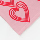 Roze Rode Harten Valentijnsdag 4Eva Fleece Blanke Deken (Hoek)