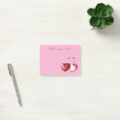 Roze Rode Kersen Harten Post-it® Notes (Kantoor)