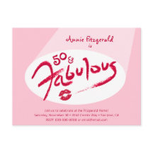 Roze rode lipstick 50 en Fabulous Birthday Party