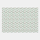  Roze rode rode, luie kerstpatronen Inpakpapier Vel (Voorkant 2)