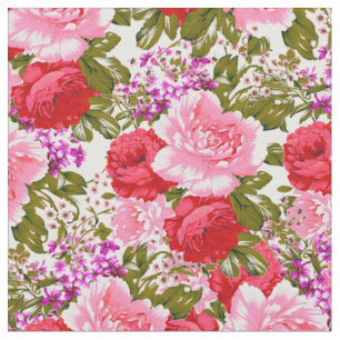 Roze rode romantische rozen bohemiene bloemen stof