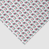 Roze rode roze met leder Fancy waterkleur Ontworpe Tissuepapier (Detail)