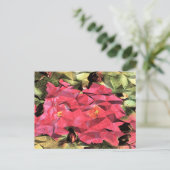 Roze rode rozen Abstracte Cubist Briefkaart (Staand voorkant)