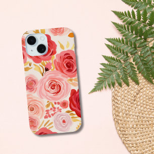 Roze Rode Rozen Bloem Bloemen Waterverf