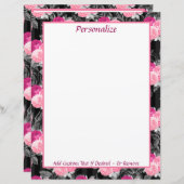  roze rode rozen bloemmotief (Voorkant / Achterkant)