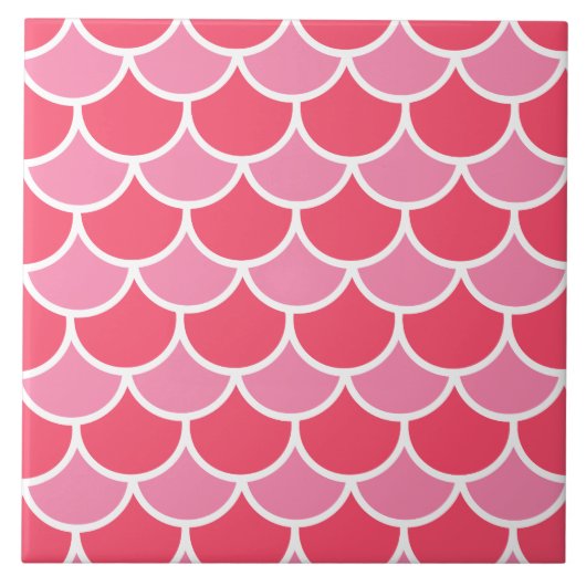 Roze rode scalp patroon tegeltje (Voorkant)