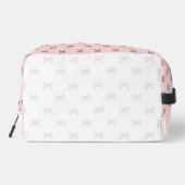 Roze & Rode Strik Patroon Coquette Cosmetica Toilettasje (Achterkant)