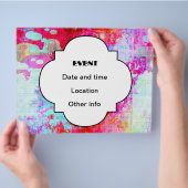 Roze rode textuur flyer (Hand)