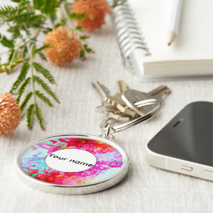 Roze rode textuur sleutelhanger