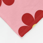 Roze Rode Tropische Bloemen Botanische lente zomer Fleece Deken (Hoek)