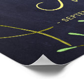 Roze rode tuin rozen marine bruiloft welkom teken poster (Hoek)