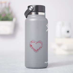 Roze Rode Verspreide Hart Confetti Liefdespatroon Sticker