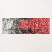 Roze rode visbladeren herfstmuur Monogram Yogamat (Voorkant (horizontaal))