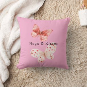 Roze Rode Vlinders Knuffels Kusjes Kussen
