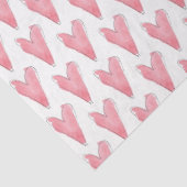 Roze Rode Waterverf Harten Liefde Kunstenhand gete Tissuepapier (Detail)