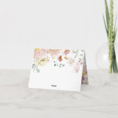 Roze & Rode Wildbloemen Dank u kaart (Achterkant)