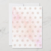 Roze Rode Winter Kerstmis Verjaardag Bedankt Card (Achterkant)