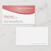 Roze rode, witte, gebogen professionele Visitekaar Visitekaartje (Voorkant / Achterkant)