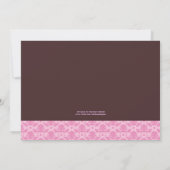 Roze rol met de Uitnodiging van het Baby shower va (Achterkant)