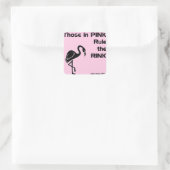 Roze: Roller Derby NSO's Vierkante Sticker (Tas)