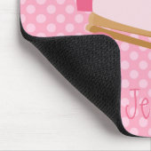 Roze Rollerskate Mousepad Muismat (Hoek)