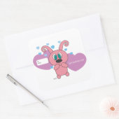 Roze Rollys Valentijnsdag Sticker (Envelop)