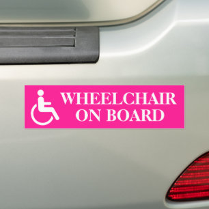 Roze Rolstoel – Toegankelijkheidsbewustzijn Bumpersticker