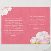 Roze Romance Wedding Bi Fold Program (Voorkant)