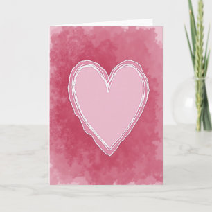 Roze Romantische Hart Kunstkaart Kaart
