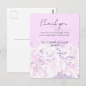 Roze Romantische Hortensia Bloemige Bruiloft Briefkaart (Voorkant / Achterkant)